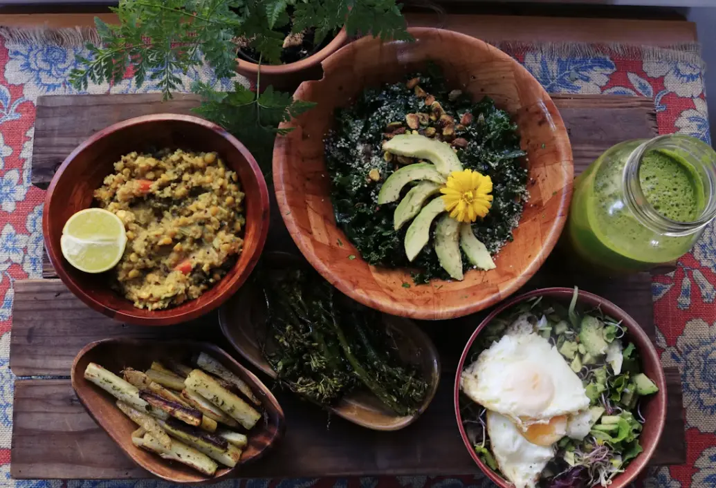 Ayurvedic nutrition and herbal remedies prepared at a Nepal wellness retreat